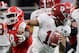 Tua Tagovailoa evades the Georgia rush in national championhip game.