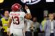 ATLANTA, GA - DECEMBER 01: Tua Tagovailoa #13 of the Alabama Crimson Tide celebrates after a touchdown by Josh Jacobs #8 (not pictured) in the first half against the Georgia Bulldogs during the 2018 SEC Championship Game at Mercedes-Benz Stadium on Decem