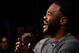 LAS VEGAS, NV - NOVEMBER 30: Rashad Evans, former UFC light heavyweight champion and teammate of Kamaru Usman, reacts after Usman's victory over Rafael Dos Anjos during The Ultimate Fighter Finale event inside The Pearl concert theater at Palms Casino Re