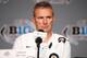 INDIANAPOLIS, INDIANA - DECEMBER 01: Head coach Urban Meyer of the Ohio State Buckeyes speaks to media after defeating the Northwestern Wildcats at Lucas Oil Stadium on December 01, 2018 in Indianapolis, Indiana. (Photo by Joe Robbins/Getty Images)