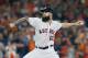 HOUSTON, TX - OCTOBER 16: Dallas Keuchel #60 of the Houston Astros pitches in the first inning against the Boston Red Sox during Game Three of the American League Championship Series at Minute Maid Park on October 16, 2018 in Houston, Texas. (Photo by B