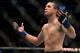 Ortega celebrates his KO win over Frankie Edgar at UFC 222.