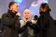 Ortega faces off with champion Max Holloway prior to UFC 231.