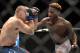 TORONTO, ON - DECEMBER 8: Hakeem Dawodu (R) of Canada fights against Kyle Bochniak of the United States in a featherweight bout during the UFC 231 event at Scotiabank Arena on December 8, 2018 in Toronto, Canada. (Photo by Vaughn Ridley/Getty Images)