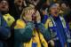 MADRID, SPAIN - DECEMBER 09: A Boca Juniors fan celebrates after her team's first goal during the second leg of the final match of Copa CONMEBOL Libertadores 2018 between Boca Juniors and River Plate at Estadio Santiago Bernabeu on December 9, 2018 in Ma