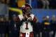 MORGANTOWN, WV - NOVEMBER 23: Kyler Murray #1 of the Oklahoma Sooners in action against the West Virginia Mountaineers on November 23, 2018 at Mountaineer Field in Morgantown, West Virginia. (Photo by Justin K. Aller/Getty Images)