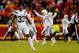 KANSAS CITY, MISSOURI - DECEMBER 13: Free safety Derwin James #33 of the Los Angeles Chargers celebrates after the Chargers defeated the Kansas City Chiefs 29-28 to win the game at Arrowhead Stadium on December 13, 2018 in Kansas City, Missouri. (Photo b