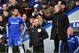 Chelsea's Portuguese manager Jose Mourinho (R) gives instructions to Chelsea's Egyptian midfielder Mohamed Salah (L) during the English Premier League football match between Chelsea and Newcastle United at Stamford Bridge in west London on February 8, 201