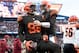 CLEVELAND, OH - DECEMBER 23: Darren Fells #88 celebrates his touchdown with Baker Mayfield #6 of the Cleveland Browns during the second quarter against the Cincinnati Bengals at FirstEnergy Stadium on December 23, 2018 in Cleveland, Ohio. (Photo by Jason