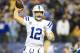 NASHVILLE, TN - DECEMBER 30: Andrew Luck #12 of the Indianapolis Colts throws a pass against the Tennessee Titans during the second quarter at Nissan Stadium on December 30, 2018 in Nashville, Tennessee. (Photo by Andy Lyons/Getty Images)