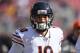 SANTA CLARA, CA - DECEMBER 23: Mitchell Trubisky #10 of the Chicago Bears warms up prior to the start of an NFL football game against the San Francisco 49ers at Levi's Stadium on December 23, 2018 in Santa Clara, California. (Photo by Thearon W. Henders