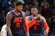 OKLAHOMA CITY, OK- DECEMBER 23: Paul George #13 and Russell Westbrook #0 of the Oklahoma City Thunder look on against the Minnesota Timberwolves on December 23, 2018 at Chesapeake Energy Arena in Oklahoma City, Oklahoma. NOTE TO USER: User expressly ackn