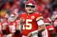 KANSAS CITY, MISSOURI - DECEMBER 30: Quarterback Patrick Mahomes #15 of the Kansas City Chiefs in action during the game against the Oakland Raiders at Arrowhead Stadium on December 30, 2018 in Kansas City, Missouri. (Photo by Jamie Squire/Getty Images)