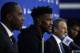 Sixers GM Elton Brand, left, Jimmy Butler, center, and Sixers owner Josh Harris, right, all have a major stake in Jimmy Butler's happiness.