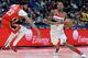 NEW ORLEANS, LOUISIANA - NOVEMBER 28: Bradley Beal #3 of the Washington Wizards is defended by Anthony Davis #23 of the New Orleans Pelicans during a game at the Smoothie King Center on November 28, 2018 in New Orleans, Louisiana. NOTE TO USER: User expr