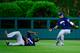 PHILADELPHIA, PA - JUNE 08: Lorenzo Cain #6 (L) of the Milwaukee Brewers backs up teammate Orlando Arcia #3 by catching the out during the eighth inning against the Philadelphia Phillies at Citizens Bank Park on June 8, 2018 in Philadelphia, Pennsylvania.