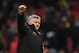 Manchester United's Norwegian caretaker manager Ole Gunnar Solskjaer gestures to the crowd at the end of the English FA Cup third round football match between Manchester United and Reading at Old Trafford in Manchester, north west England, on January 5,