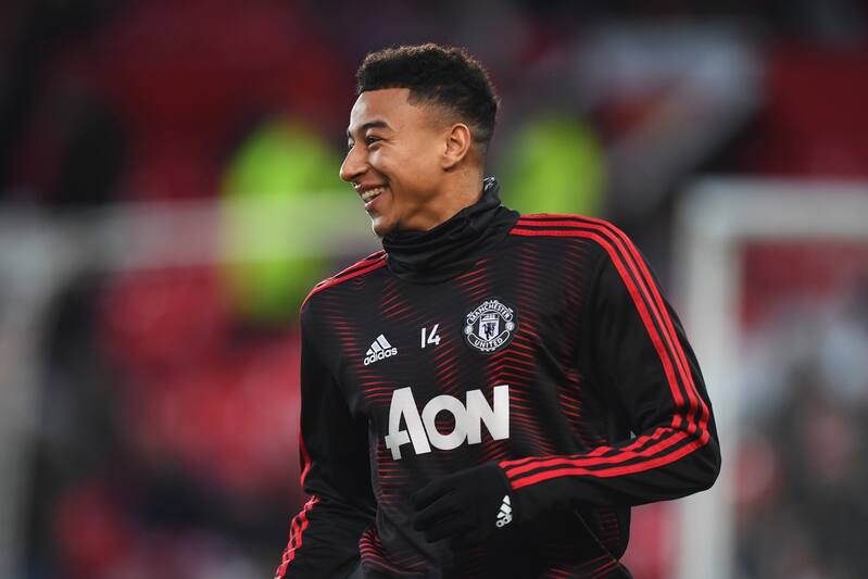 MANCHESTER, ENGLAND - DECEMBER 30: Jesse Lingard of Manchester United warms up prior to the Premier League match between Manchester United and AFC Bournemouth at Old Trafford on December 30, 2018 in Manchester, United Kingdom. (Photo by Michael Regan/Ge