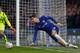 Chelsea's Spanish striker Alvaro Morata (R) tries to keep the ball in play during the English FA Cup third round football match between Chelsea and Nottingham Forest at Stamford Bridge in London on January 5, 2019. (Photo by Adrian DENNIS / AFP) / RESTRIC
