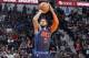 SAN ANTONIO, TX - JANUARY 10: Paul George #13 of the Oklahoma City Thunder shoots the ball against the San Antonio Spurs on January 10, 2019 at the AT&T Center in San Antonio, Texas. NOTE TO USER: User expressly acknowledges and agrees that, by downloadin