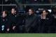 BARCELONA, SPAIN - FEBRUARY 23: Chelsea Manager, Jose Mourinho shouts instructions from the bench during the UEFA Champions League first knock-out round, first leg match between Chelsea and Barcelona at Nou Camp, on February 23, 2005 in Barcelona, Spain.