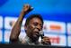 Legendary Brazilian footballer Pele, speaks during the opening event of the 2018 Carioca Football Championship at Cidade das Artes in Rio de Janeiro, Brazil, on January 15, 2018.
Pele was named ambassador of the Championship. / AFP PHOTO / MAURO PIMENTE
