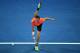 Russia's Daniil Medvedev serves against Serbia's Novak Djokovic during their men's singles match on day eight of the Australian Open tennis tournament in Melbourne on January 21, 2019. (Photo by William WEST / AFP) / -- IMAGE RESTRICTED TO EDITORIAL USE -