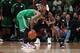 WASHINGTON, DC - DECEMBER 12: Bradley Beal #3 of the Washington Wizards plays defense against the Boston Celtics on December 12, 2018 at Capital One Arena in Washington, DC. NOTE TO USER: User expressly acknowledges and agrees that, by downloading and/or