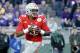 PASADENA, CA - JANUARY 01: Dwayne Haskins #7 of the Ohio State Buckeyes looks to pass during the second half in the Rose Bowl Game presented by Northwestern Mutual at the Rose Bowl on January 1, 2019 in Pasadena, California. (Photo by Jeff Gross/Getty Im