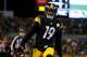 PITTSBURGH, PA - DECEMBER 30: JuJu Smith-Schuster #19 of the Pittsburgh Steelers reacts after a 11 yard touchdown reception in the third quarter during the game against the Cincinnati Bengals at Heinz Field on December 30, 2018 in Pittsburgh, Pennsylvania