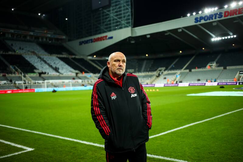 NEWCASTLE UPON TYNE, ENGLAND - JANUARY 02: Mike Phelan the assistant head coach / manager of Manchester United prior to the Premier League match between Newcastle United and Manchester United at St. James Park on January 2, 2019 in Newcastle upon Tyne, U