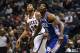 MILWAUKEE, WI - MARCH 04: Giannis Antetokounmpo #34 of the Milwaukee Bucks and Joel Embiid #21 of the Philadelphia 76ers wait for a rebound during the first half of a game at the Bradley Center on March 4, 2018 in Milwaukee, Wisconsin. NOTE TO USER: Use