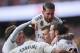 MADRID, SPAIN - FEBRUARY 09: Gareth Bale of Real Madrid celebrates after scoring his team's third goal with teammates during the La Liga match between Club Atletico de Madrid and Real Madrid CF at Wanda Metropolitano on February 09, 2019 in Madrid, Spain.