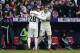 MADRID, SPAIN - FEBRUARY 9: (L-R) Vinicius Junior of Real Madrid, Gareth Bale of Real Madrid during the La Liga Santander match between Atletico Madrid v Real Madrid at the Estadio Wanda Metropolitano on February 9, 2019 in Madrid Spain (Photo by David S
