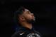 LOS ANGELES, CA - NOVEMBER 3: D'Angelo Russell #1 of the Brooklyn Nets making his first come back to Staples Center warms up before the star of a basketball game against Los Angeles Lakers at Staples Center November 3 2017, in Los Angeles, California. NOT