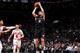 BROOKLYN, NY - FEBRUARY 8: Joe Harris #12 of the Brooklyn Nets shoots the ball against the Chicago Bulls on February 8, 2019 at Barclays Center in Brooklyn, New York. NOTE TO USER: User expressly acknowledges and agrees that, by downloading and or using