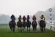 HAYDOCK, ENGLAND - DECEMBER 05: Horses and riders compete during The Watch Racing Uk Anywhere Maiden Hurdle Race at Haydock Racecourse on December 5, 2018 in Haydock, England. (Photo by Alex Livesey/Getty Images)
