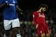 LIVERPOOL, ENGLAND - MARCH 03: Mohamed Salah of Liverpool reacts during the Premier League match between Everton FC and Liverpool FC at Goodison Park on March 3, 2019 in Liverpool, United Kingdom. (Photo by Matthew Ashton - AMA/Getty Images)
