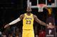 LOS ANGELES, CALIFORNIA - MARCH 04: LeBron James #23 of the Los Angeles Lakers looks on during the first half of a game against the Los Angeles Clippers at Staples Center on March 04, 2019 in Los Angeles, California. (Photo by Sean M. Haffey/Getty Images