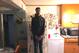 South Carolina ninth-grader Travon Pearson stands 7'2" tall in his family's kitchen.