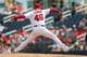 WEST PALM BEACH, FL - MARCH 13: Patrick Corbin #46 of the Washington Nationals in action during a spring training baseball game against the Atlanta Braves at Fitteam Ballpark of the Palm Beaches on March 13, 2019 in West Palm Beach, Florida. The Nationals