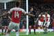 LONDON, ENGLAND - MARCH 14: Ainsley Maitland-Niles of Arsenal celebrates after scoring his team's second goal during the UEFA Europa League Round of 16 Second Leg match between Arsenal and Stade Rennes at Emirates Stadium on March 14, 2019 in London, Unit