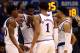LAWRENCE, KANSAS - MARCH 09: Head coach Bill Self of the Kansas Jayhawks talks with players during a timeout in the game against the Baylor Bears at Allen Fieldhouse on March 09, 2019 in Lawrence, Kansas. (Photo by Jamie Squire/Getty Images)