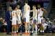 CHARLOTTE, NORTH CAROLINA - MARCH 15: The Virginia Cavaliers react against the Florida State Seminoles during their game in the semifinals of the 2019 Men's ACC Basketball Tournament at Spectrum Center on March 15, 2019 in Charlotte, North Carolina. (Pho