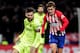 MADRID, SPAIN - NOVEMBER 24: Lionel Messi of FC Barcelona, Antoine Griezmann of Atletico Madrid during the La Liga Santander match between Atletico Madrid v FC Barcelona at the Estadio Wanda Metropolitano on November 24, 2018 in Madrid Spain (Photo by Da