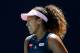 MIAMI GARDENS, FLORIDA - MARCH 22: Naomi Osaka of Japan reacts against Yanina Wickmayer of Belgium during Day 5 of the Miami Open Presented by Itau at Hard Rock Stadium on March 22, 2019 in Miami Gardens, Florida. (Photo by Michael Reaves/Getty Images)