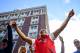 Boston, Massachusetts - February 05: Rob Gronkowski # 87 of the New England Patriots reacts during the Super Bowl Victory Parade on February 05, 2019 in Boston, Massachusetts. (Photo by Billie Weiss / Getty Images)