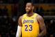 LOS ANGELES, CA - MARCH 26: LeBron James #23 of the Los Angeles Lakers smiles during a game against the Washington Wizards on March 26, 2019 at STAPLES Center in Los Angeles, California. NOTE TO USER: User expressly acknowledges and agrees that, by downlo