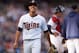 MINNEAPOLIS, MN - MARCH 28: Jose Berrios #17 of the Minnesota Twins celebrates as he leaves the mound during the Opening Day game against the Cleveland Indians on March 28, 2019 at Target Field in Minneapolis, Minnesota. The Twins defeated the Indians 2-0
