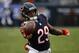 CHICAGO, ILLINOIS - JANUARY 06: Tarik Cohen #29 of the Chicago Bearswarms up prior to the NFC Wild Card Playoff game against the Philadelphia Eagles at Soldier Field on January 06, 2019 in Chicago, Illinois. (Photo by Jonathan Daniel/Getty Images)